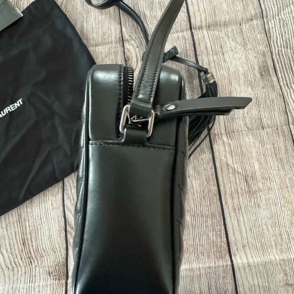 Saint Laurent Quilted Black Crossbody with Silver Accents - Picture 6 of 13